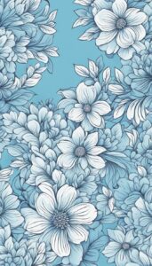 light blue floral pattern background illustration