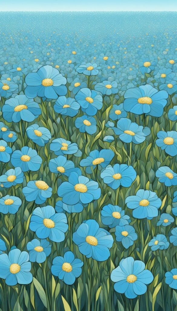 60+ Blue Flowers Illustration Backgrounds (Free Download) - Trails and ...