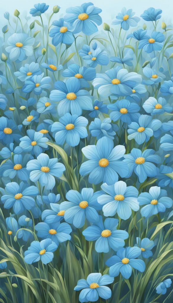 60+ Blue Flowers Illustration Backgrounds (Free Download) - Trails and ...