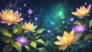 magic secret garden aesthetic illustration background