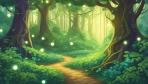 magical liminal space aesthetic illustration background