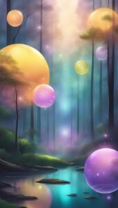 magical liminal space aesthetic illustration background
