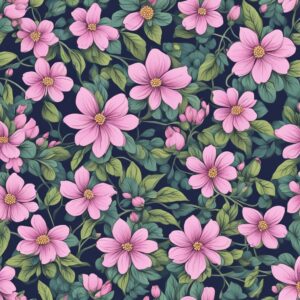 pink floral pattern background illustration