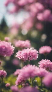 pink garden blur background