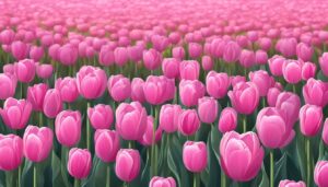 pink tulips aesthetic background illustration