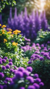 purple garden blur background
