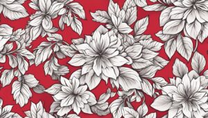 red floral pattern background illustration