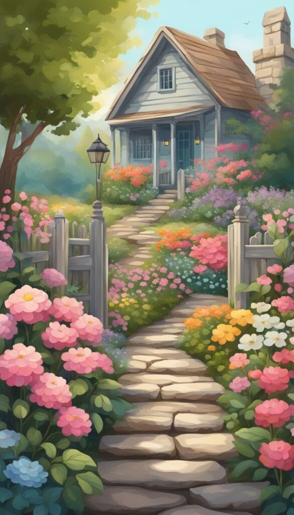 50+ Flower Garden Aesthetic Backgrounds, Ideas, Illustrations (Free ...