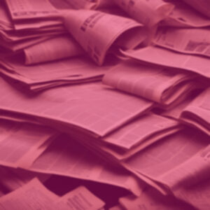 vintage newspaper aesthetic pink background