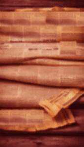 vintage newspaper aesthetic red background