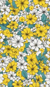 yellow floral pattern background illustration