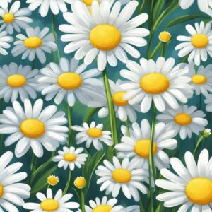 Hand Drawn Style daisy flower aesthetic background illustration 5