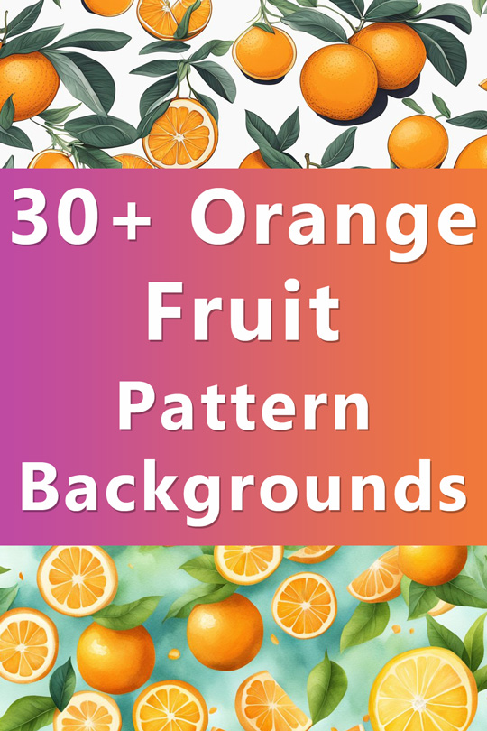 Orange Fruit Pattern Background Illustrations