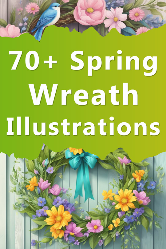 Spring Wreath Illustration Ideas