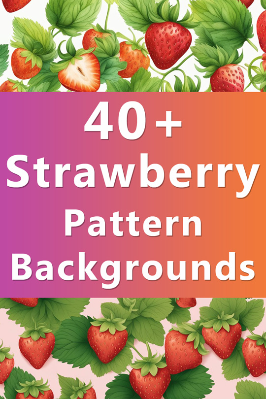 Strawberry Pattern Background Illustrations