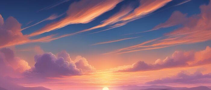 blue sunset aesthetic background wallpaper illustration 2