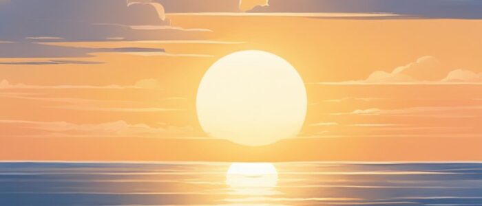 blue sunset aesthetic background wallpaper illustration 3