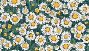 boho bohemian daisy flower aesthetic background illustration 1