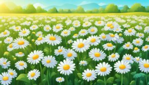 cartoon style daisy flower aesthetic background illustration 1