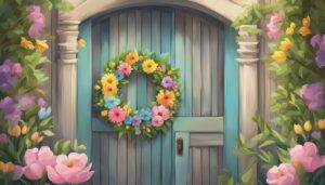 colorful spring floral wreath illustration 5