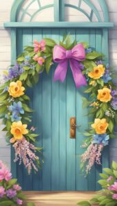 colorful spring floral wreath illustration 8