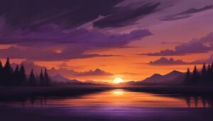 dark sunset aesthetic background wallpaper illustration 1