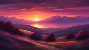 dark sunset aesthetic background wallpaper illustration 2