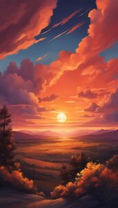 dark sunset aesthetic background wallpaper illustration 3