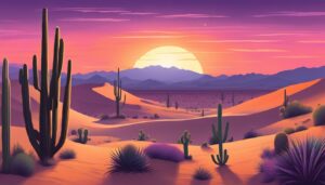 desert sunset aesthetic background wallpaper illustration 1