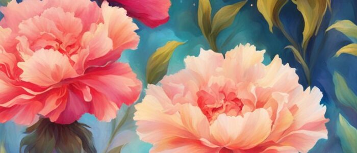 fantasy art carnation flowers aesthetic background illustration 4
