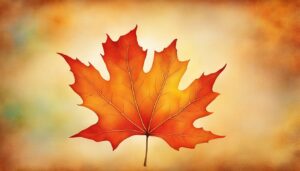 fantasy art maple leaf aesthetic background illustration 2