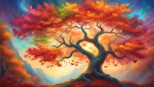 fantasy art maple tree aesthetic background illustration 2