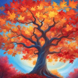 fantasy art maple tree aesthetic background illustration 5