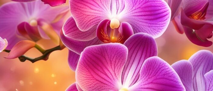 fantasy art orchid flower aesthetic illustration background 6