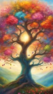 fantasy art tree of life aesthetic background illustration 5