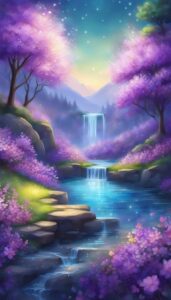 fantasy magical spring purple phone wallpaper 10