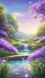 fantasy magical spring purple phone wallpaper 11