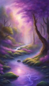 fantasy magical spring purple phone wallpaper 2