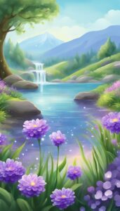 fantasy magical spring purple phone wallpaper 6