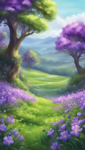 fantasy magical spring purple phone wallpaper 7