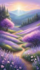 fantasy magical spring purple phone wallpaper 9