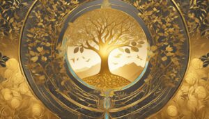 gold tree of life aesthetic background illustration 1