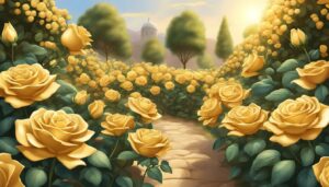 golden roses aesthetic background illustration 1