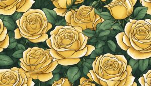 golden roses aesthetic background illustration 2