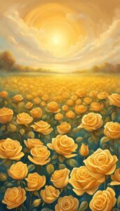 golden roses aesthetic background illustration 5