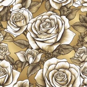 golden roses aesthetic background illustration 6