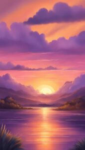 golden sunset aesthetic background wallpaper illustration 3