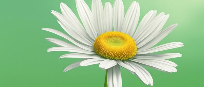 green daisy flower aesthetic background illustration 1