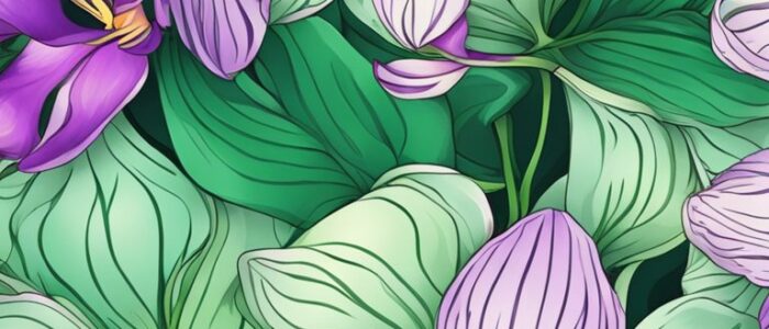 green orchid flower aesthetic illustration background 4