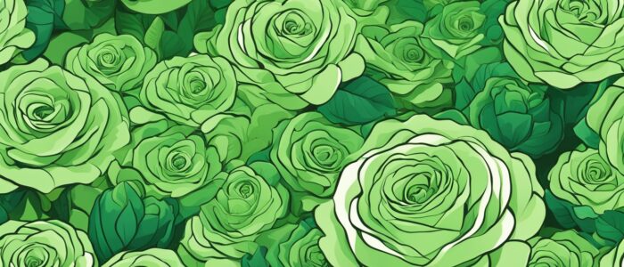 green roses aesthetic background illustration 1